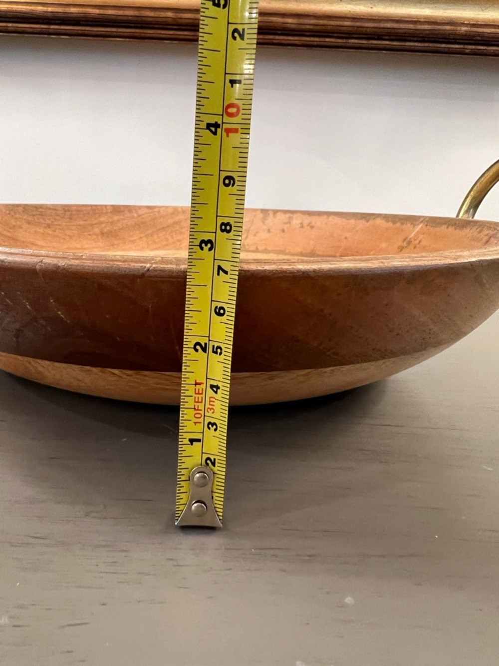Chrissy Teigen Cravings 13” Mango Wood Bowl Metal Handles Fruit Serving Decor - Picture 9 of 9
